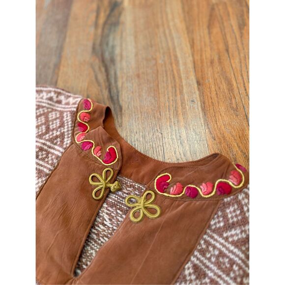 Handmade Wool/Angora Women’s Sweater L Embroidered Collar - Picture 6 of 13